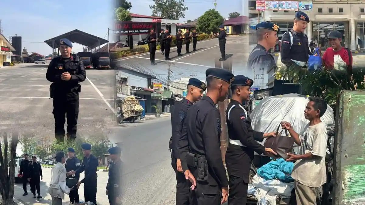 Brimob Polda Sumut Perkuat Kepedulian pada Warga Kurang Mampu, Dipimpin IPDA Ricky Ananda Sihotang