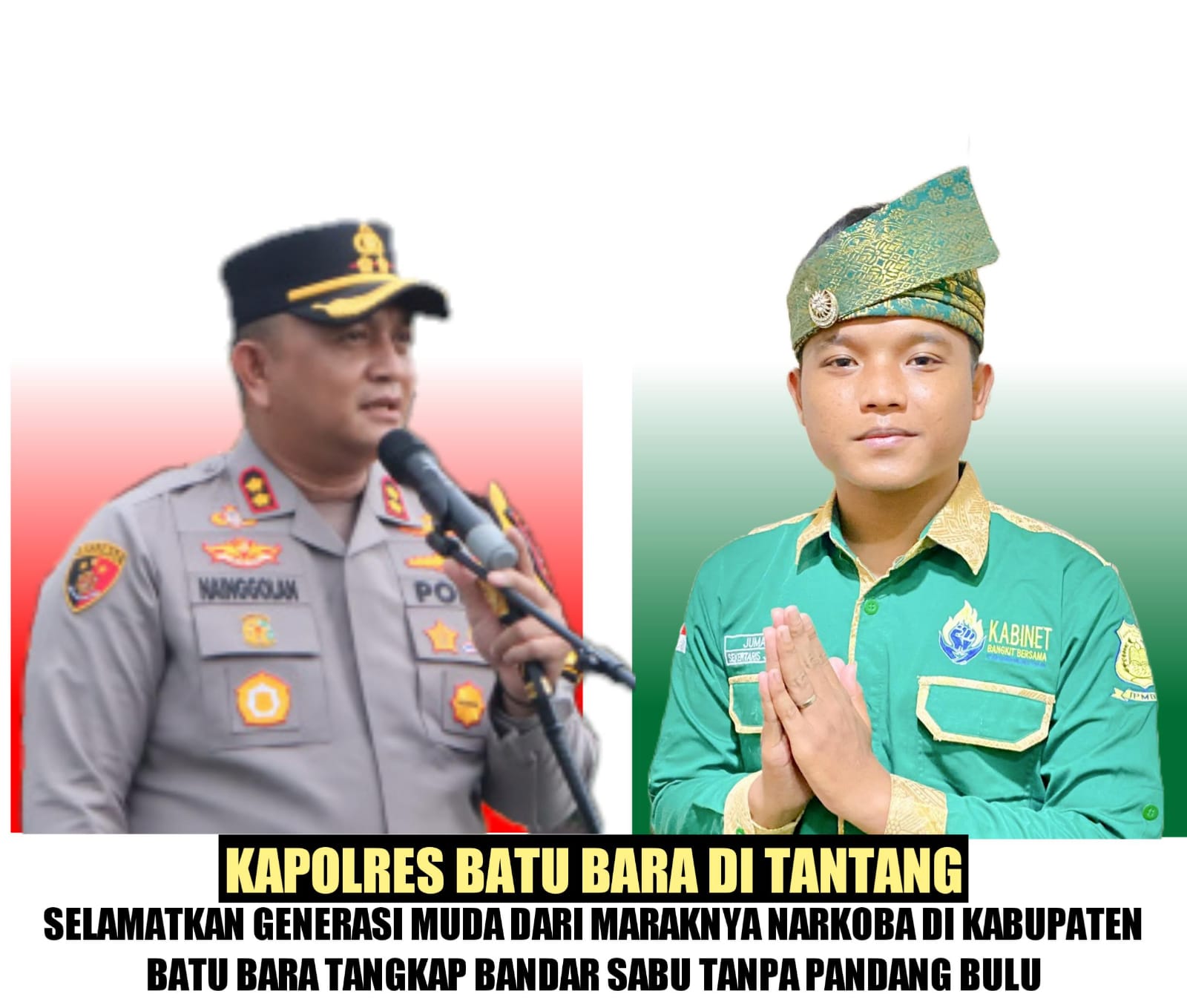 SEKRETARIS UMUM PK IPMBB UINSU DESAK KAPOLRES BATU BARA TANGKAP BANDAR SABU.