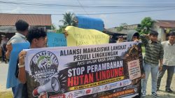 Dugaan Kebun Oknum Polsek Rambah Hutan Lindung Jadi Kebun Sawit Di Desa Bubun Tanjung Pura, Mahasiswa Langkat Demo Kapolsek Tanjung Pura