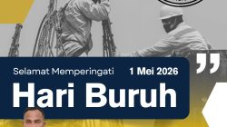 KETUA UMUM WARTAWAN JURNALIS MEDAN BERSATU MENGUCAPKAN SELAMAT HARI BURUH DUNIA.